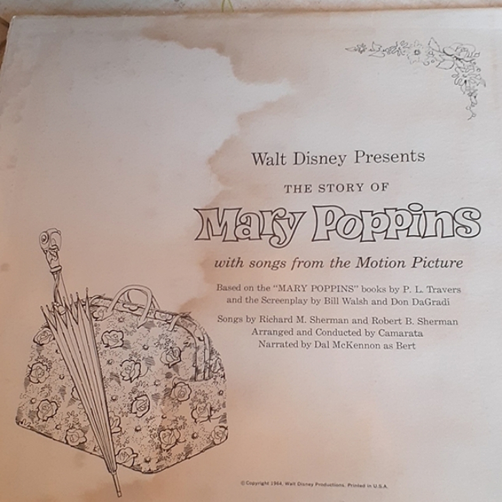 Vintage Walt Disney 1964 Mary Poppins storybook /33 1/2 vinyl record - Picture 5 of 16